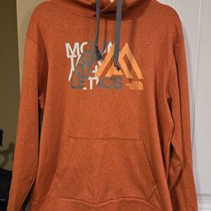 The North Face Men's Orange Hoodie Sz Large